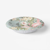 Bols En Carton Bol en papier floral rose blanc (Angulaire)