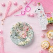 Bols En Carton Bol en papier floral rose blanc (Fête)