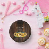 Bols En Carton Bol en papier Mariage de tournesol rustique (Fête)