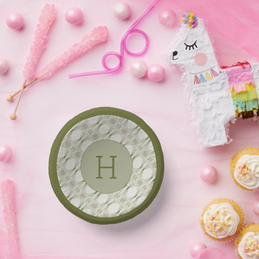 Bols En Carton Bol Papier À Motifs Vert Clair Et Foncé (Fête)