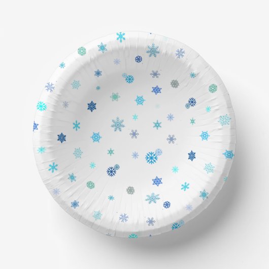 Bols En Carton Bol papier imprimé Snowflakes (Recto)