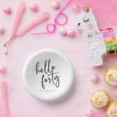 Bols En Carton Bonjour Quarante Minimaliste 40e fête d'anniversai (Fête)