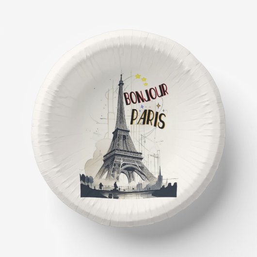 Bols En Carton Bonjour Skyline Marathon Paris (Recto)
