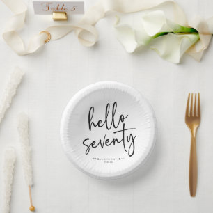Bols En Carton Bonjour Soixante-dix minimalistes 70e fête d'anniv
