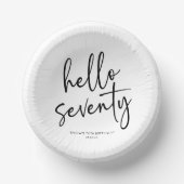 Bols En Carton Bonjour Soixante-dix minimalistes 70e fête d'anniv (Recto)