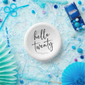 Bols En Carton Bonjour Vingt Minimaliste 20e fête d'anniversaire (Fête)