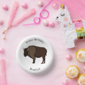 Bols En Carton Bonne illustration de bison américain (Fête)