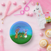 Bols En Carton Bonne Pâques ! Lapin avec lapin et poussin (Fête)