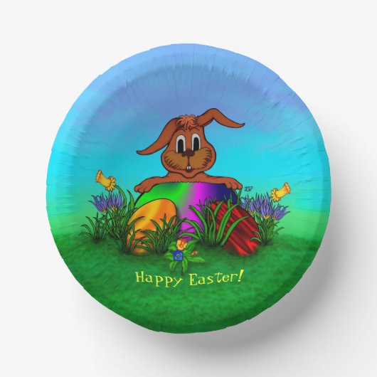 Bols En Carton Bonne Pâques ! Lapin de Pâques (Recto)