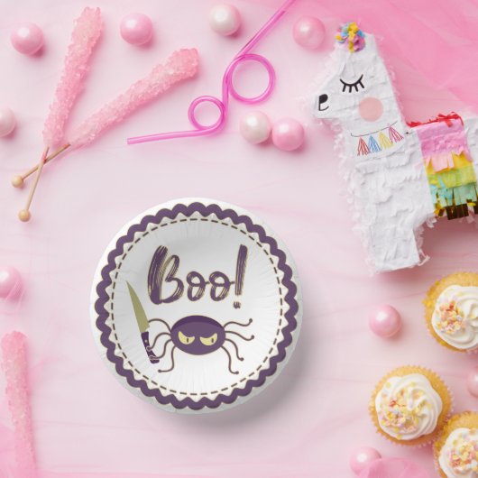 Bols En Carton Boo drôle Halloween personnage d'araignée main (Fête)