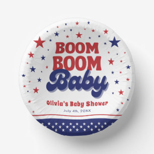 Bols En Carton Boom Boom Baby 4 juillet Baby shower patriotique