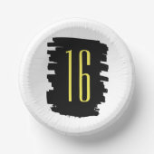 Bols En Carton Boule de papier moderne 16ème anniversaire (Recto)