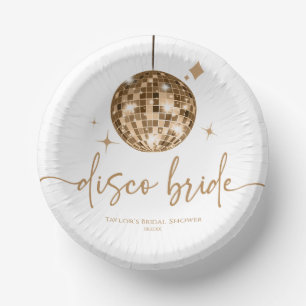 Bols En Carton Boule disco or Mariée disco Réception de mariage