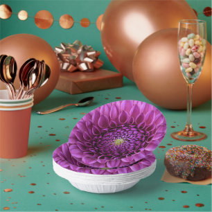 Bols En Carton Boule violet Dahlia Floral