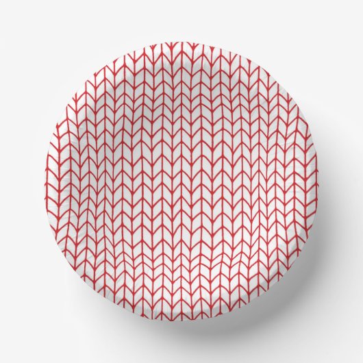 Bols En Carton BOULES DE Papier KNIT DE LIGNE ROUGE (Recto)