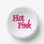 Bols En Carton Boules en papier blanc rose chaud (Recto)