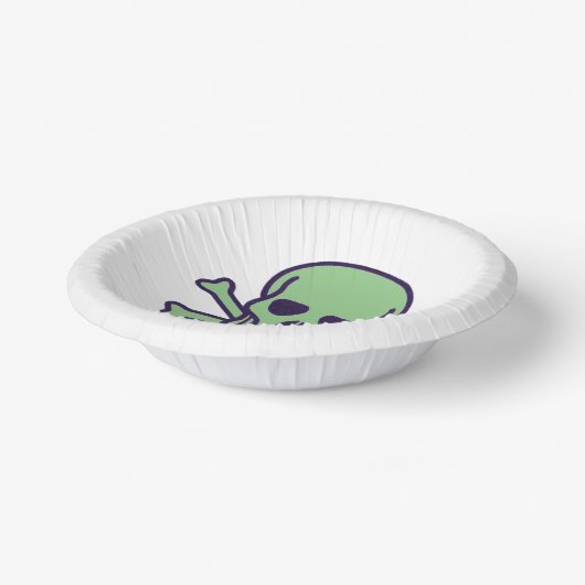 Bols En Carton Boules en papier crâne vert (Angulaire)