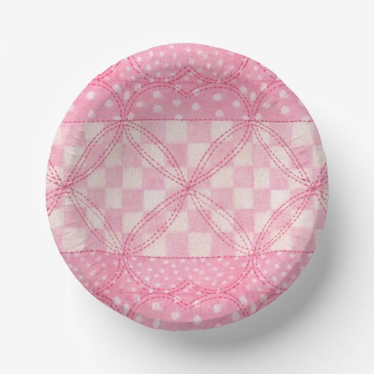 Bols En Carton BOULES EN Papier DE 7" EN COEUR ROSE (Recto)