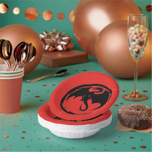 Bols En Carton Boules en papier rouge Black Dragon