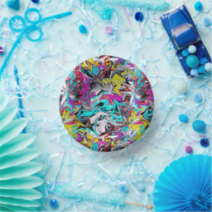 Bols En Carton Boules en papier style Graffiti