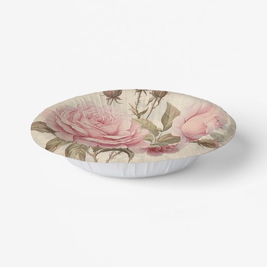 Bols En Carton Bouquet de rose rustique (Angulaire)