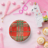 Bols En Carton BOUTEILLES EN papier RED SCOTT TARTAN 7" (Fête)