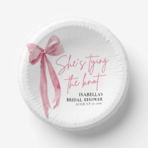 Bols En Carton Bow rose vif Elle noue la Fête des mariées de noeu