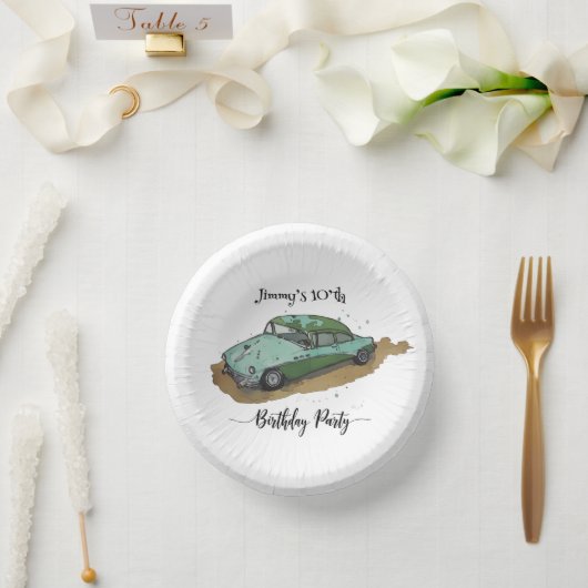 Bols En Carton Boys birthday party with two toned sedan (Mariage)