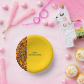 Bols En Carton Bright Gold Feuilles Thanksgiving Friendsgiving (Fête)