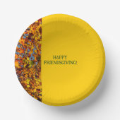 Bols En Carton Bright Gold Feuilles Thanksgiving Friendsgiving (Recto)