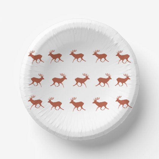 Bols En Carton Brown Deer Walking Festive Motif (Recto)