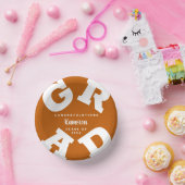 Bols En Carton Brûlé orange et blanc gras Graduation (Fête)