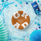 Bols En Carton Brûlé orange et blanc gras Graduation (Fête)