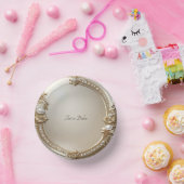 Bols En Carton Cadre Orné Doré avec Perles (Fête)