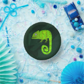Bols En Carton Caméléon mignon vert (Fête)