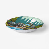 Bols En Carton Camion Monster Vert dans la forêt (Angulaire)