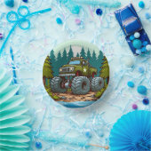 Bols En Carton Camion Monster Vert dans la forêt (Fête)