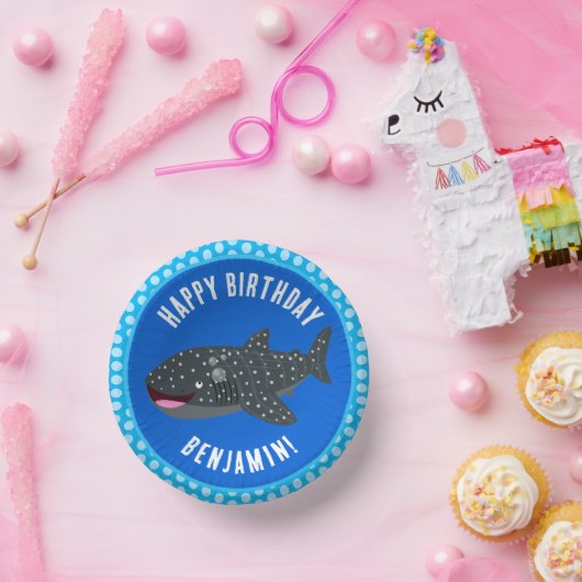 Bols En Carton Caricature d'anniversaire pour le requin baleine p (Fête)