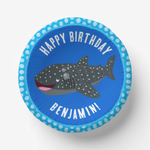 Bols En Carton Caricature d'anniversaire pour le requin baleine p