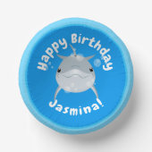 Bols En Carton Caricature de bulles de dauphins joyeux (Recto)