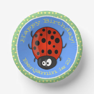 Bols En Carton Caricature de coccinelle rouge joyeux