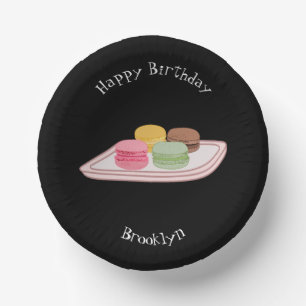 Bols En Carton Caricature de Macaron