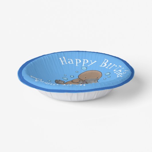 Bols En Carton Caricature de platypus bébé très heureuse (Angulaire)