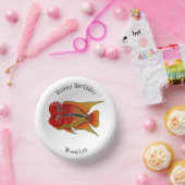 Bols En Carton Caricature de poisson cichlide à fleur (Fête)