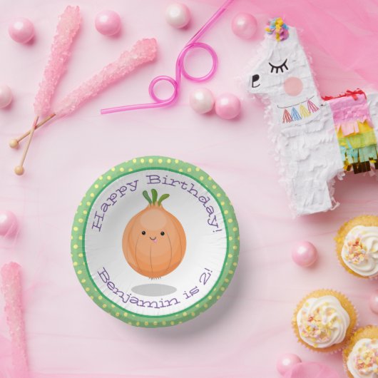 Bols En Carton Caricature d'oignon brun joli (Fête)