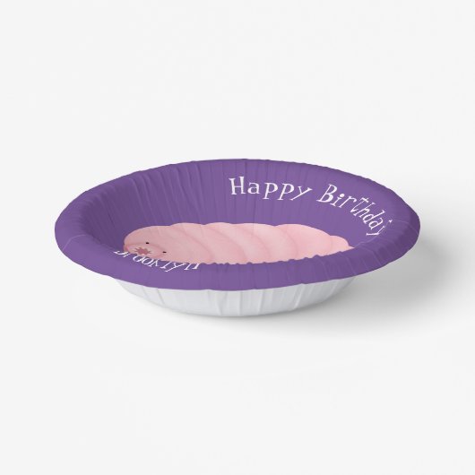 Bols En Carton Caricature d'ours d'eau tardigrade rose mignon (Angulaire)