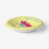 Bols En Carton Caricature en agrafeuse rouge pâle (Angulaire)