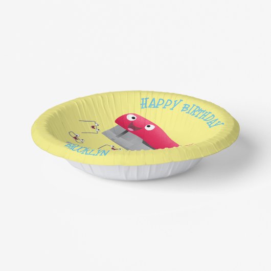 Bols En Carton Caricature en agrafeuse rouge pâle (Angulaire)