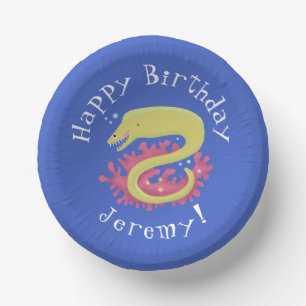 Bols En Carton Caricature humoristique murène verte