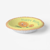 Bols En Carton Caricature joli tournesol souriant illustration (Angulaire)